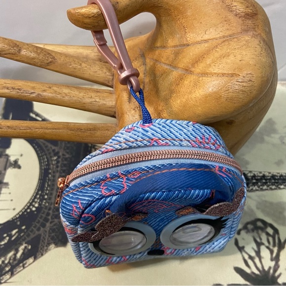 Purse pets blue and pink girl rain deer, coin purse, bag charm. Used. - Picture 2 of 8